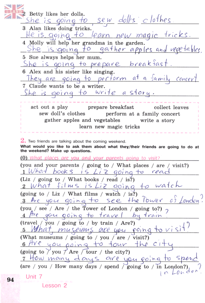 Кузовлев Activity book класс 5 страница 094 | Кузовлев Activity book ...